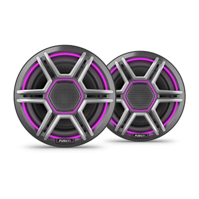 Højttalere, 6,5" LED-marinehøjttalere med gitre i Sports Grey